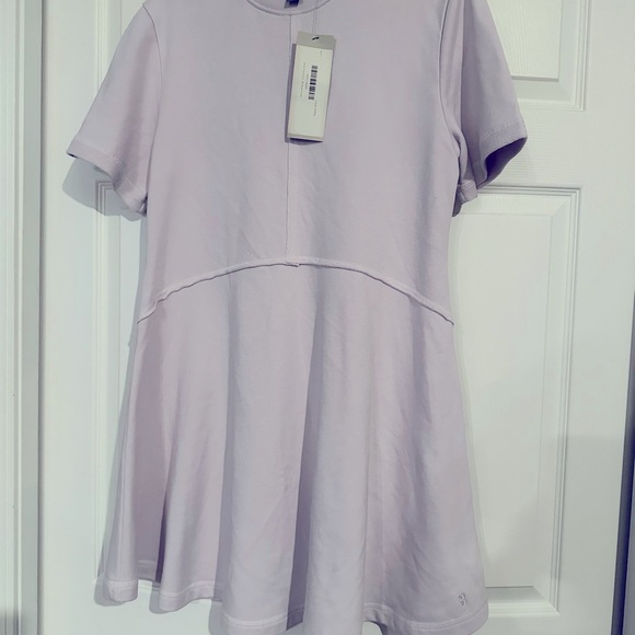 Sweaty Betty Revive French Terry Mini Dress Mistflower Purple Size Medium - Picture 3 of 6